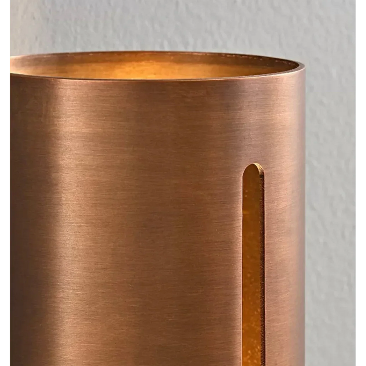 Copper Sconce Bronze Finish 14 in Vertical Slit Warm White Up Down Lighting for Hallways Bedrooms Contemporary Modern Indoor Metal Fixture | Thomler