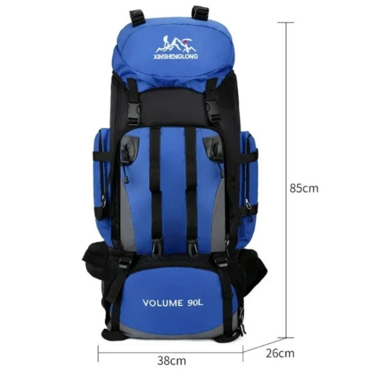 90-Liter Lightweight Water-Resistant Hiking Backpack for Multi-Day Trips