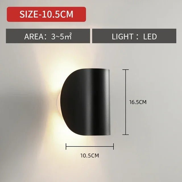 Adjustable Bidirectional Sconce 6.5 Inch Aluminum Light Fixture Black White for Entryway Bedroom Living Room Rotatable G4 LED Mount | Thomler
