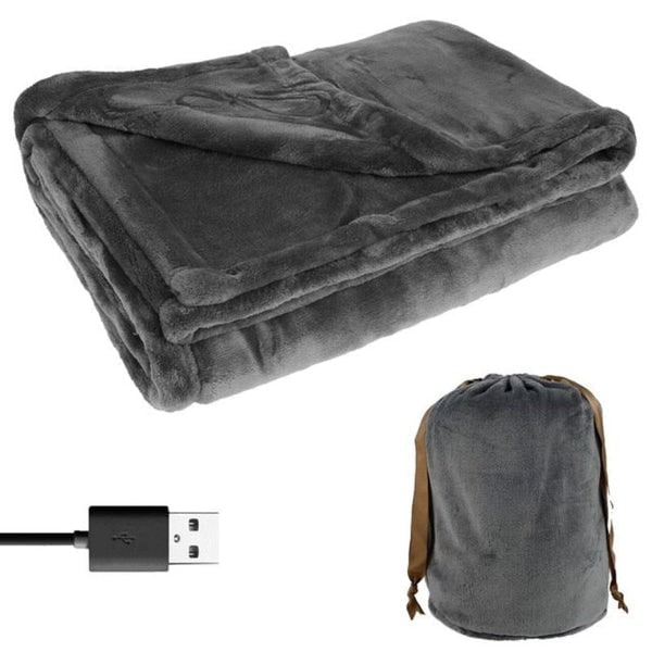 USB Heated Blanket Cordless Portable Design With Soft Fleece Fabric