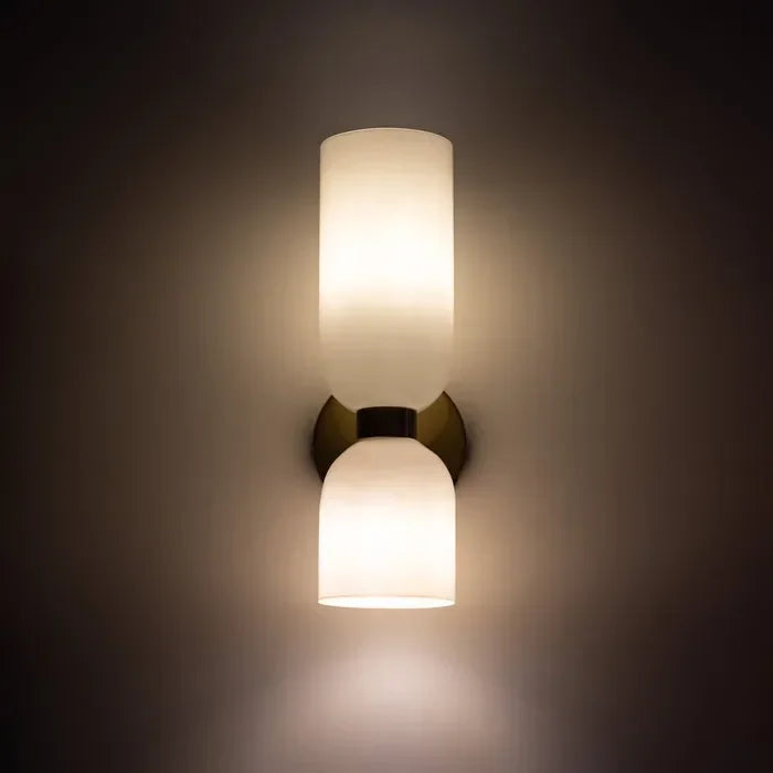 Porcelain Sconce Light Fixture 16 Inch Height Pivoting Arm for Bedroom Hallway Living Room Reading Nook Contemporary White Gray Blue Clear | Thomler