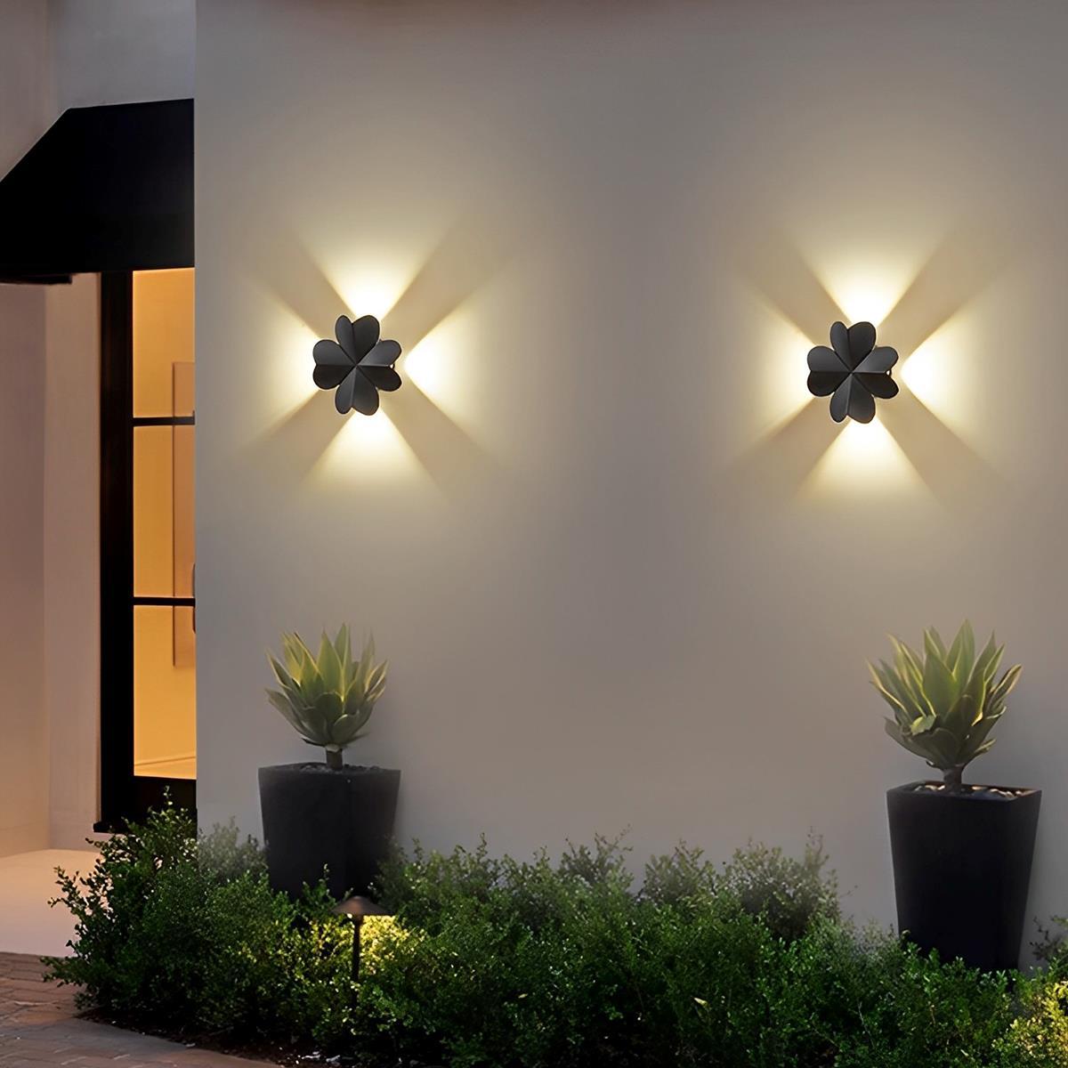 LED Aluminum Exterior Sconce 6-Inch Decorative Coastal & Nature Motif Fixture for Walkways, Porches & Yards