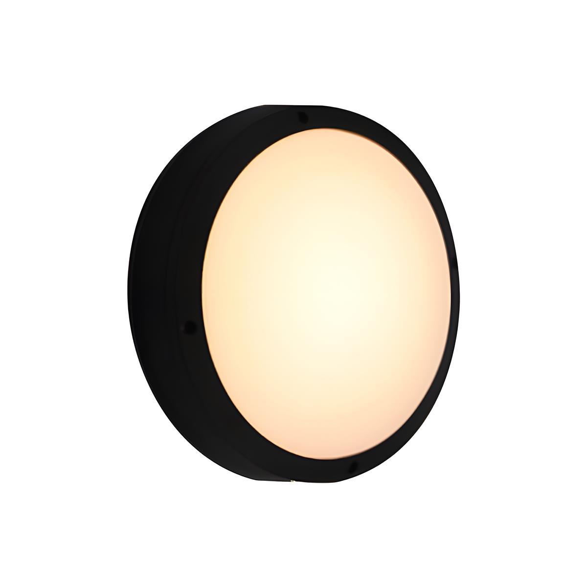 Wetterfeste LED-Wandleuchte für den Außenbereich, rund, 28 cm, 3000K, sanftes Licht, für Eingangsbereiche, Gärten, Terrassen, Wege, architektonische Akzente, Aluminium, IP65-zertifiziert, M
