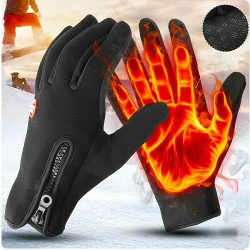 Insulated Touchscreen Gloves with Waterproof Shell and Textured Grip