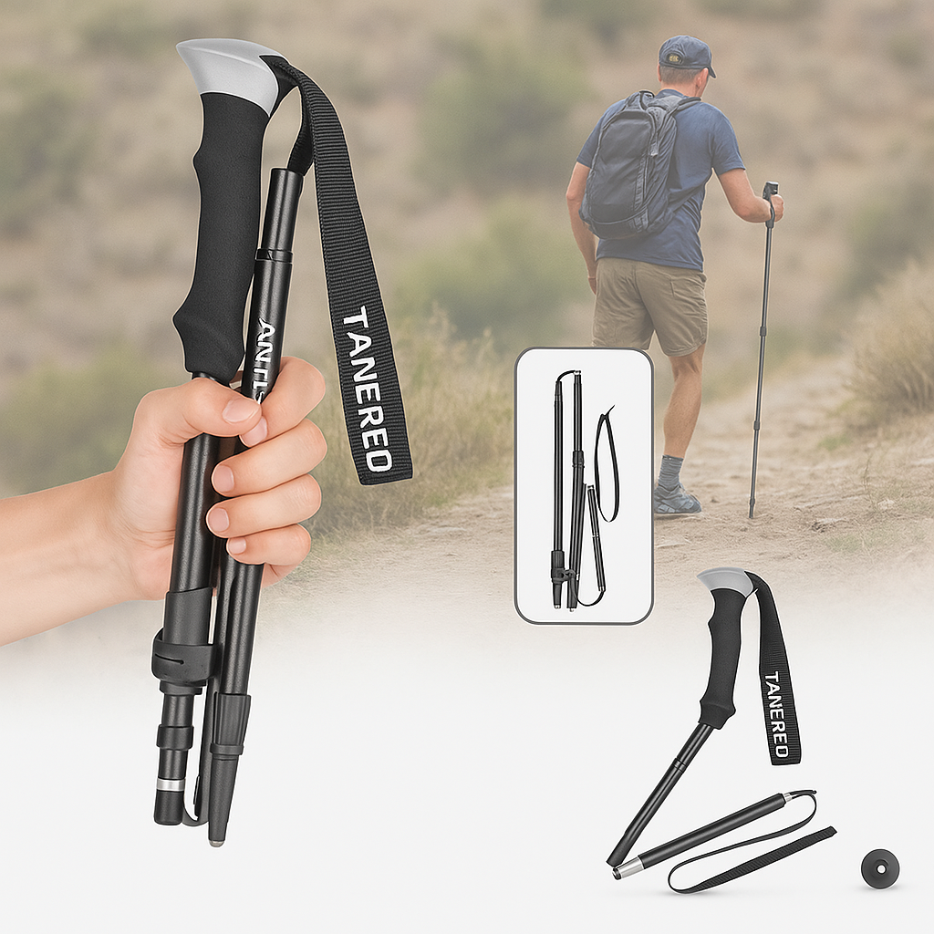 Telescoping Trail Poles for Hiking 43-53 in Collapsible Lightweight Alloy Support Sticks with Quick-Lock Mechanism for Mountain Trekking For | Thomler