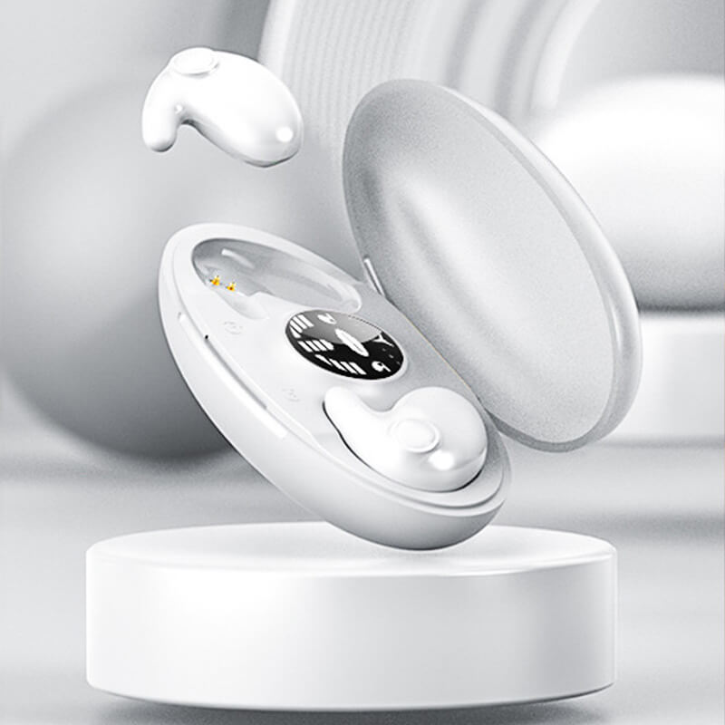 Auriculares intrauditivos ultradelgados para dormir de lado: audio inalámbrico Bluetooth 5.3 diseñado para la comodidad nocturna y los viajes | Thomler