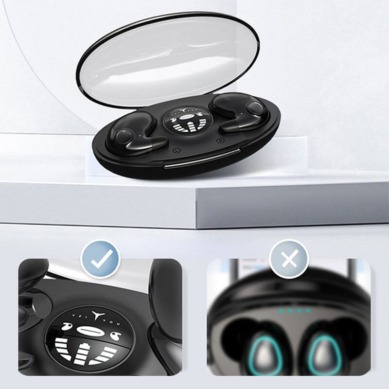 Auriculares Bluetooth de perfil bajo para dormir con protección contra el sudor, ideales para quienes duermen de lado y para uso nocturno