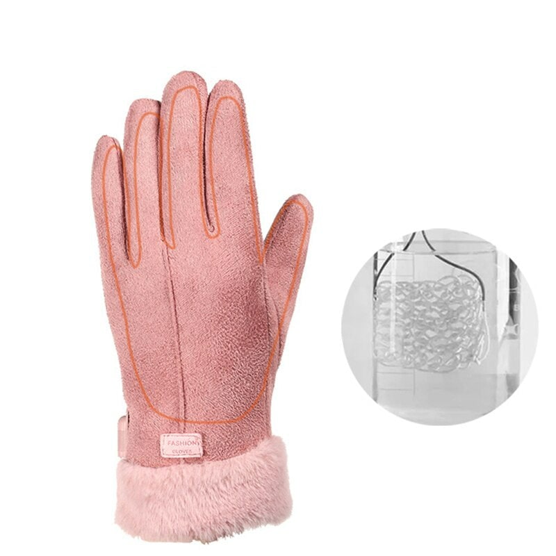 Battery-Powered Touchscreen Winter Gloves with Adjustable Heat Settings for Women