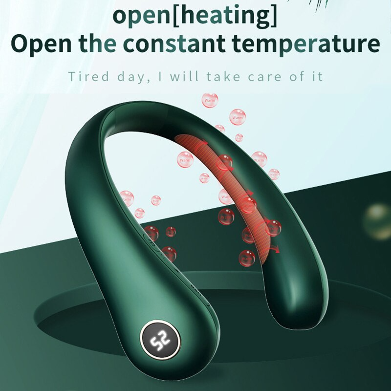 Calentador de cuello portátil recargable con control de temperatura y pantalla digital para invierno