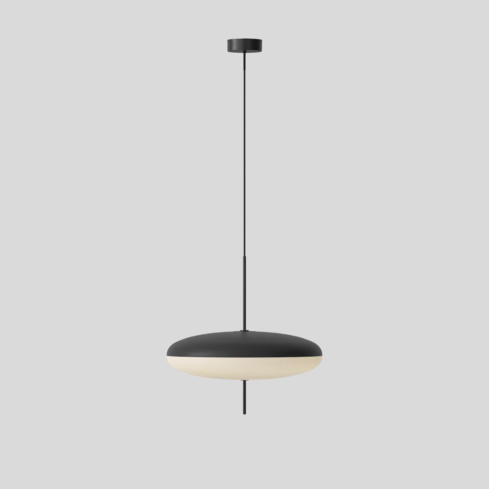 Decken-Pendelleuchte, weißer Polymerschirm, höhenverstellbar, modern, für Esszimmer, Küche, Wohnzimmer, Hängeleuchte, E26/E27-Fassung, 30 cm | Thomler