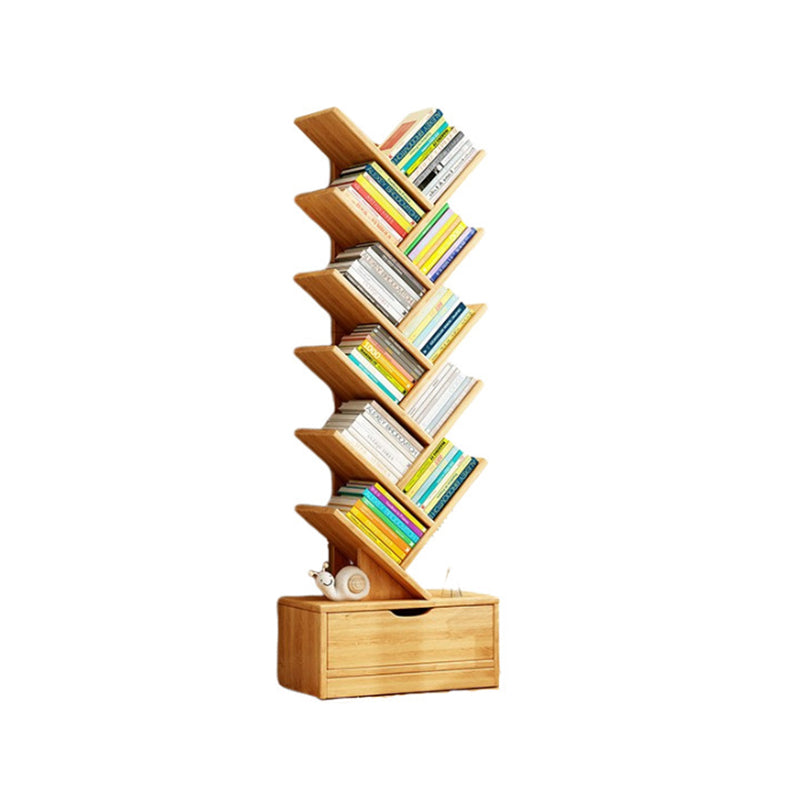 Multi-Tier Wooden Storage Rack 39 in Walnut Finish Open Shelving for Home Office Study Living Room Decorative Display | Thomler