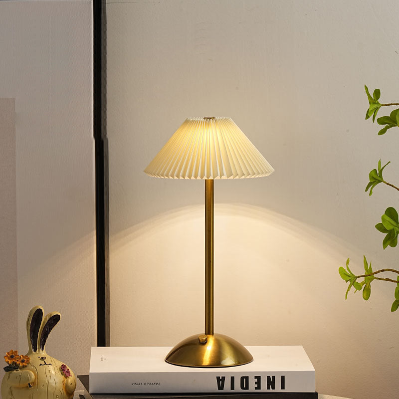 USB Powered Desk Lamp with Fabric Shade – 11.7 Inch Iron Light for Nightstand, Office & Bedroom – E14 Base, Multiple Finishes | Thomler