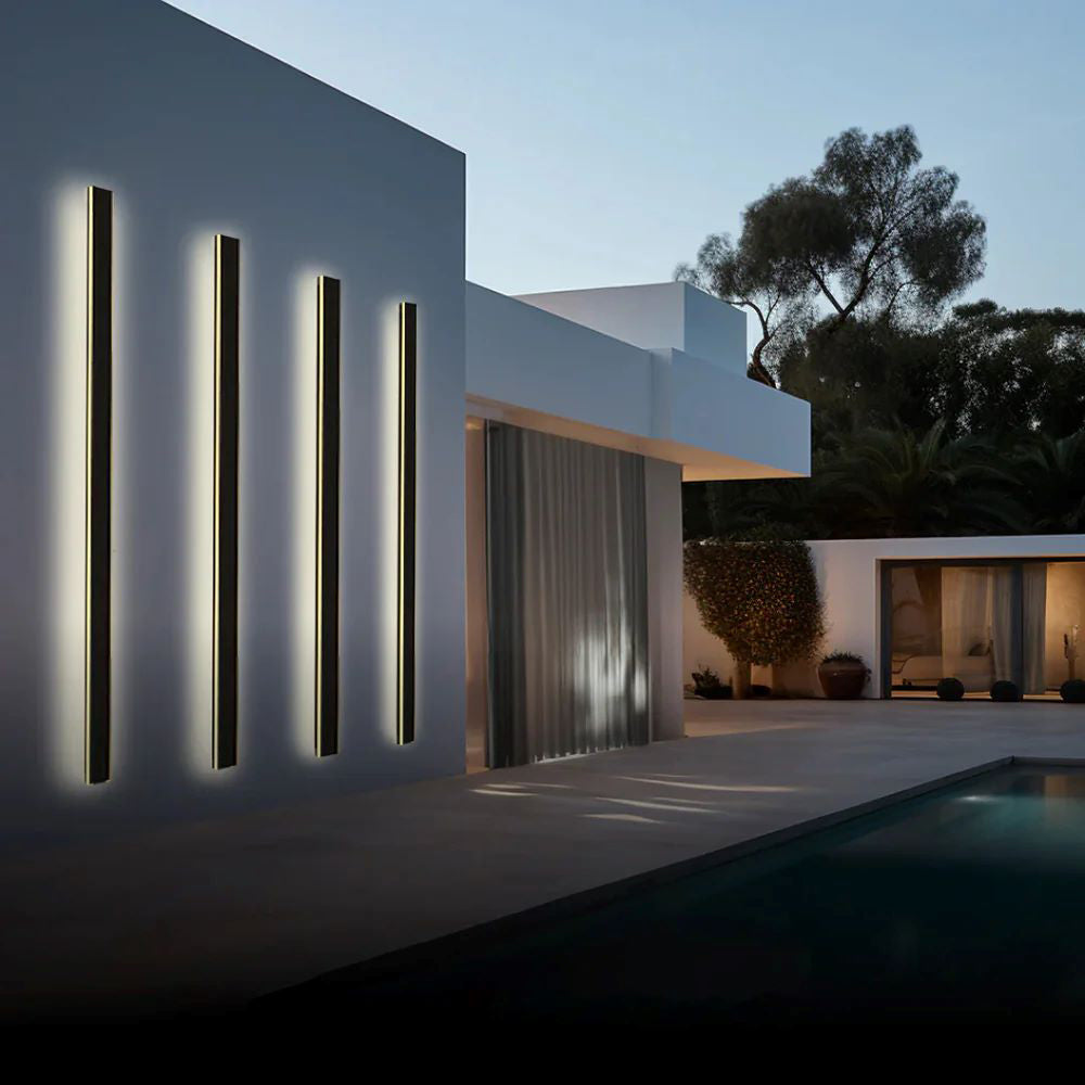 Linear LED Outdoor Sconce 79 Inch Waterproof Metal Wall Light for Patio Garden Facade Pathway Modern Exterior Minimalist Architecture Fixtur | Thomler