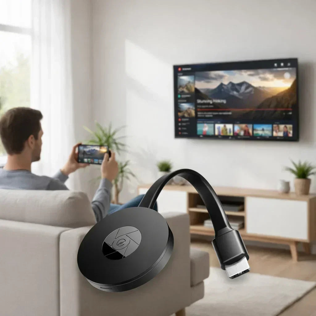 HDMI-Display-Dongle für Smartphone-zu-TV-Spiegelung – Full-HD-1080p-Wireless-Streaming-Adapter mit AirPlay-, Miracast- & DLNA-Unterstützung