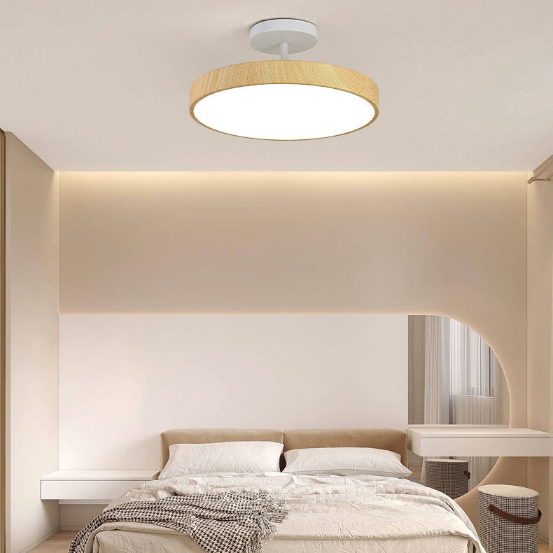 Close-to-Ceiling LED Fixture 12-Inch Iron Round Low-Profile for Hallways Bedrooms Kitchens Entryways Modern Dimmable 3000K-5000K | Thomler