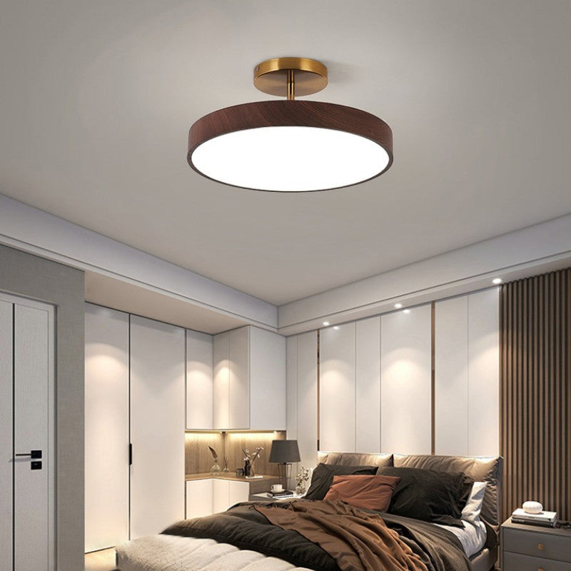 Close-to-Ceiling LED Fixture 12-Inch Iron Round Low-Profile for Hallways Bedrooms Kitchens Entryways Modern Dimmable 3000K-5000K | Thomler