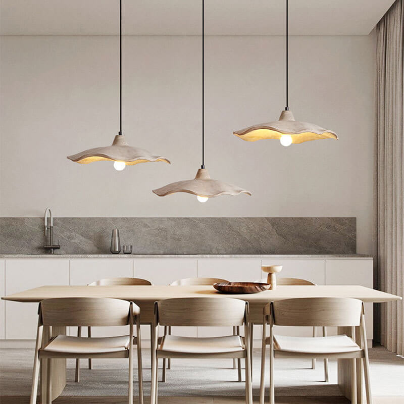 Industrial Concrete Hanging Light 10 in Yellow Ceiling Pendant Hardwired E26 Socket Adjustable Cord Kitchen Dining Room Bedroom Entryway Rus | Thomler