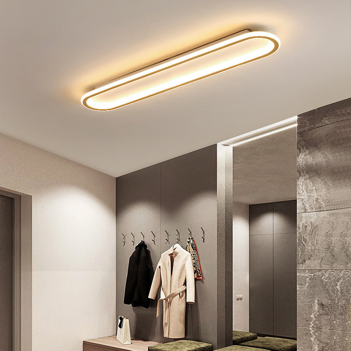 LED-Deckenleuchte für den Flur, oval, flaches Design, für Schlafzimmer, Wohnzimmer, Küche, 30–60 cm, einstellbare Farbtemperatur, Innenbereich | Thomler