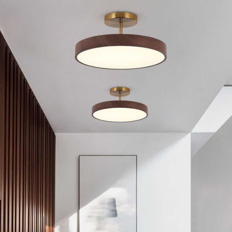 Close-to-Ceiling LED Fixture 12-Inch Iron Round Low-Profile for Hallways Bedrooms Kitchens Entryways Modern Dimmable 3000K-5000K | Thomler