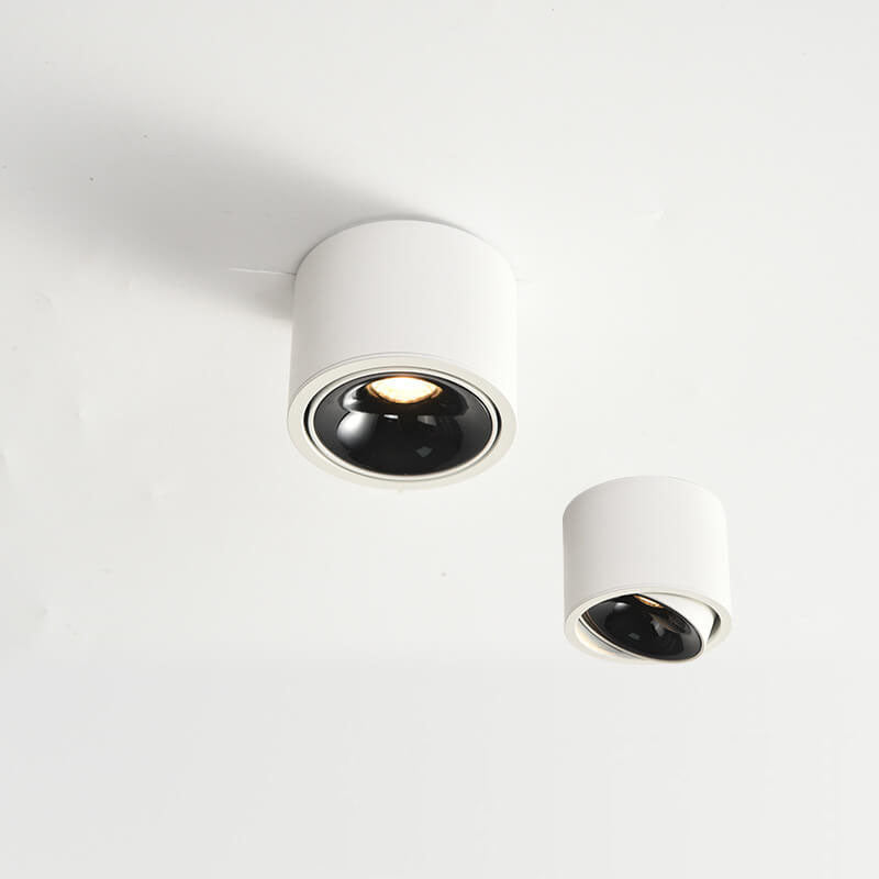 Low-Profile Aluminum LED Ceiling Fixture 3.7 Inch Round 12W Contemporary Overhead Lighting Hallway