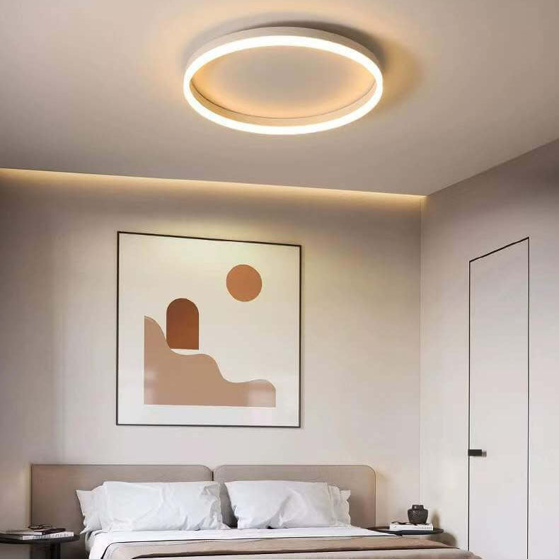 50 cm (20 Zoll) dimmbare LED-Deckenleuchte mit Fernbedienung, Eisen- und Acryl-Gehäuse für Schlafzimmer, Flure, Wohnzimmer, modernes Low-Profile-Design | Thomler
