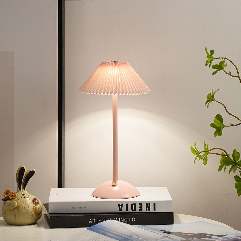 USB Powered Desk Lamp with Fabric Shade – 11.7 Inch Iron Light for Nightstand, Office & Bedroom – E14 Base, Multiple Finishes | Thomler