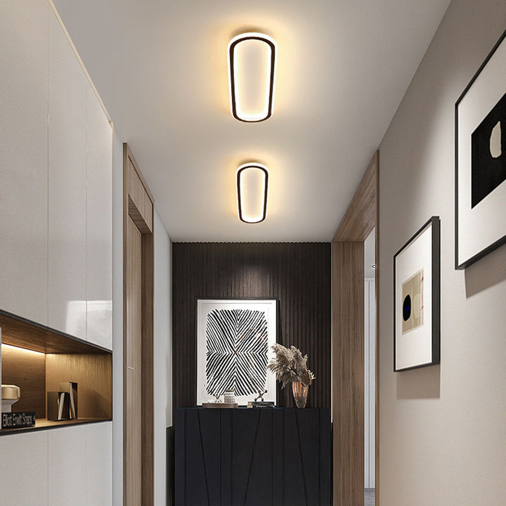 LED-Deckenleuchte für den Flur, oval, flaches Design, für Schlafzimmer, Wohnzimmer, Küche, 30–60 cm, einstellbare Farbtemperatur, Innenbereich | Thomler