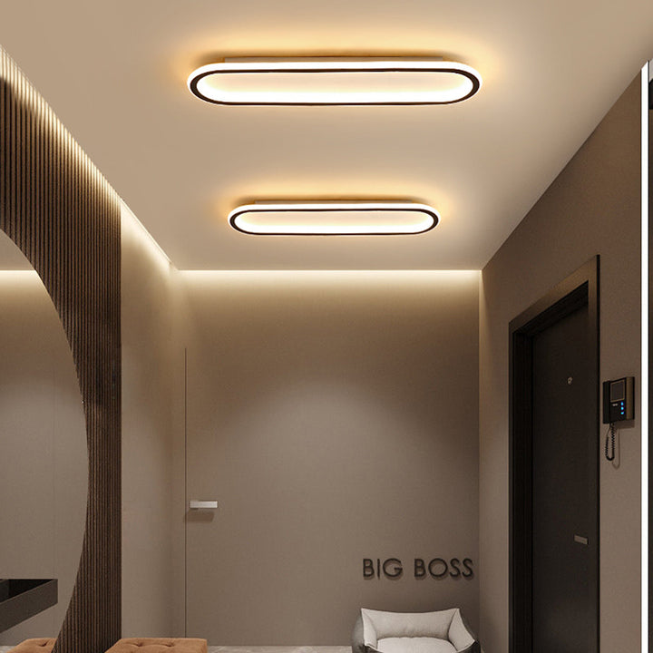 LED-Deckenleuchte für den Flur, oval, flaches Design, für Schlafzimmer, Wohnzimmer, Küche, 30–60 cm, einstellbare Farbtemperatur, Innenbereich | Thomler