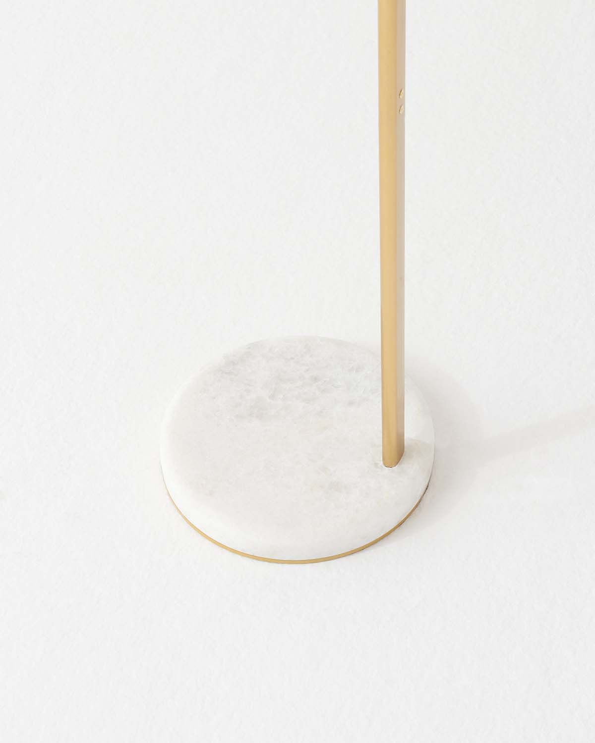 Curved Arc Floor Lamp with Marble Base & White Globe Shade 66 inches Tall Brass Accent Standing Light for Living Room Bedroom Reading Nook | Thomler