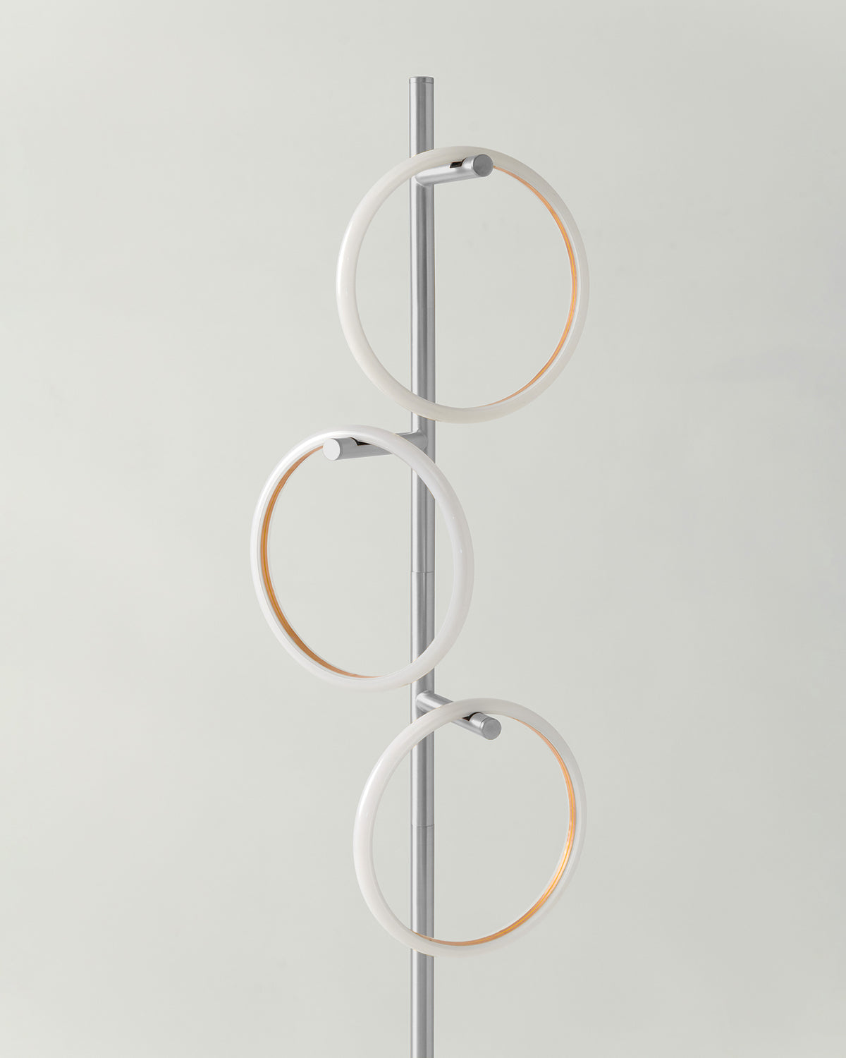 Triple-Ring LED Floor Lamp with Dimmer – 66" Tall Standing Light for Bedroom & Living Areas – Gold Metal Reading Lamp | Thomler