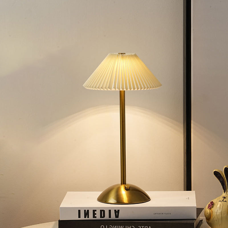USB Powered Desk Lamp with Fabric Shade – 11.7 Inch Iron Light for Nightstand, Office & Bedroom – E14 Base, Multiple Finishes | Thomler