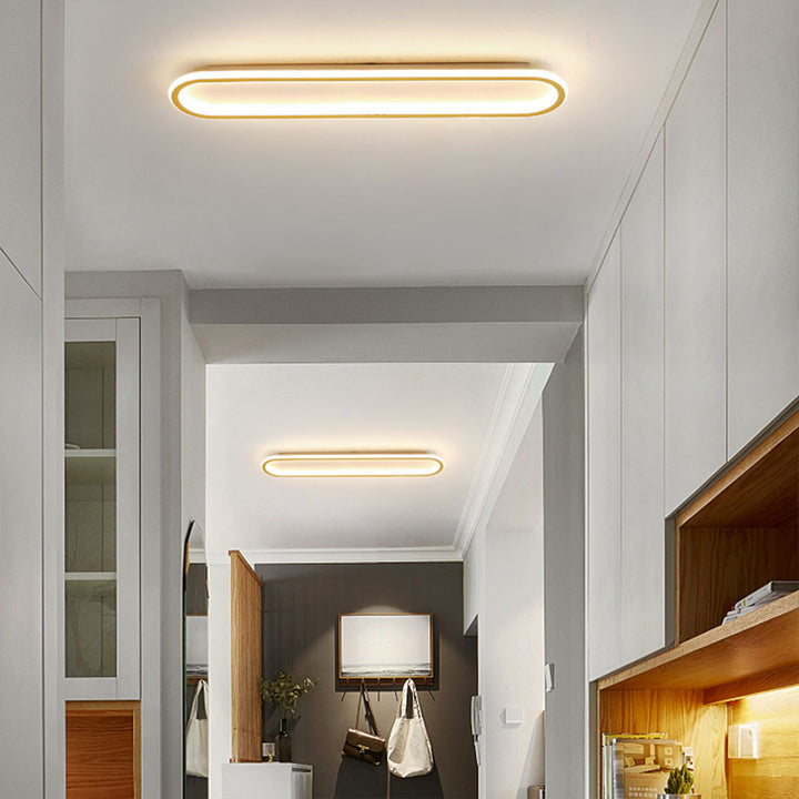 LED-Deckenleuchte für den Flur, oval, flaches Design, für Schlafzimmer, Wohnzimmer, Küche, 30–60 cm, einstellbare Farbtemperatur, Innenbereich | Thomler