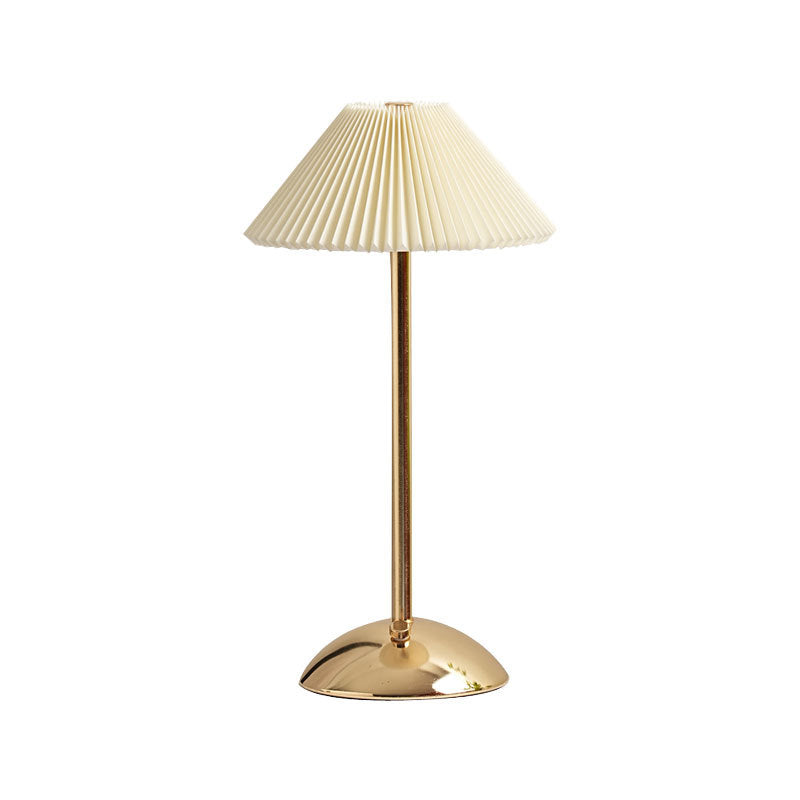 USB Powered Desk Lamp with Fabric Shade – 11.7 Inch Iron Light for Nightstand, Office & Bedroom – E14 Base, Multiple Finishes | Thomler