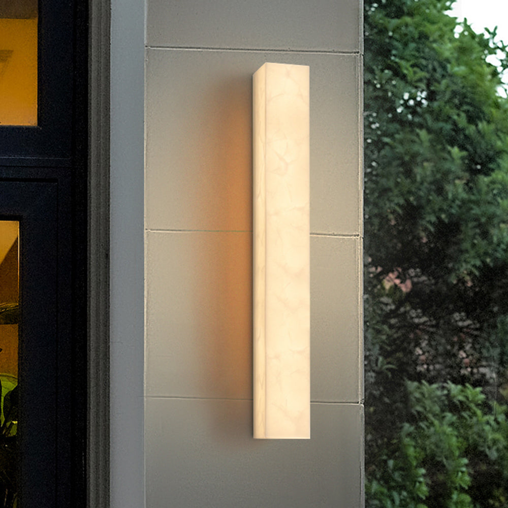 Outdoor LED Sconce Resin Vertical Design 24 in Weatherproof Patio Entry Porch Fixture Modern Exterior Lighting for Home Walkways | Thomler