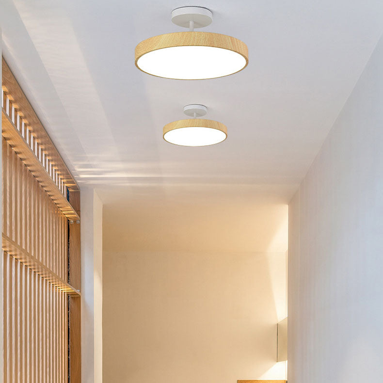Close-to-Ceiling LED Fixture 12-Inch Iron Round Low-Profile for Hallways Bedrooms Kitchens Entryways Modern Dimmable 3000K-5000K | Thomler