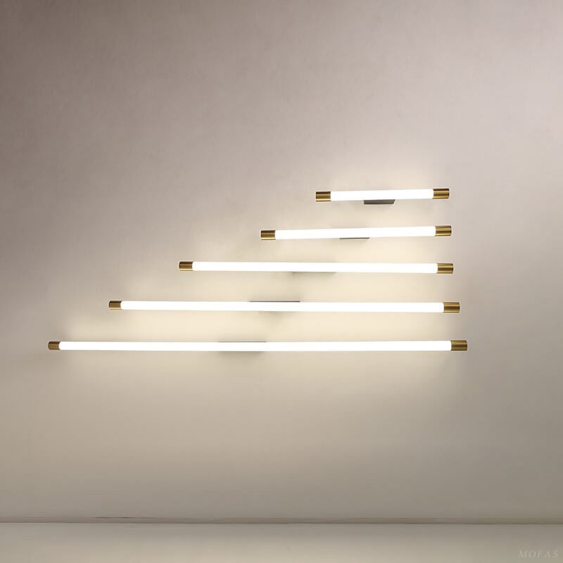 LED-Waschtischleuchte Aluminium 150 cm Schwarz-Gold für Badezimmer Schlafzimmer Flur über dem Spiegel Lineare Wandleuchte Festanschluss 120V-240V | Thomler