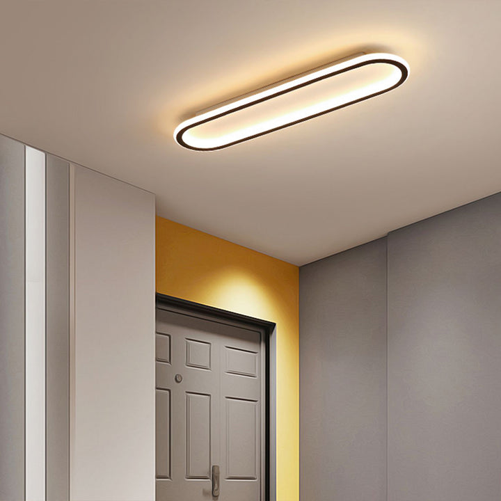 LED-Deckenleuchte für den Flur, oval, flaches Design, für Schlafzimmer, Wohnzimmer, Küche, 30–60 cm, einstellbare Farbtemperatur, Innenbereich | Thomler