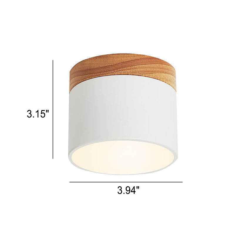 Compact Surface-Mount LED Light Fixture 4 in Round Multi-Color Adjustable Temperature for Entryways