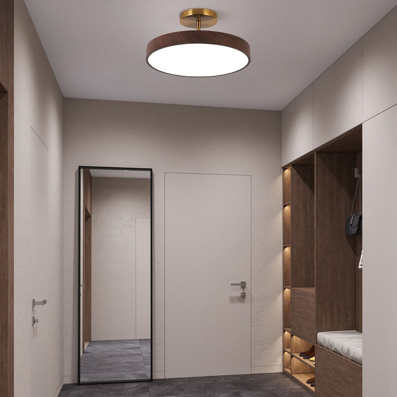 Close-to-Ceiling LED Fixture 12-Inch Iron Round Low-Profile for Hallways Bedrooms Kitchens Entryways Modern Dimmable 3000K-5000K | Thomler