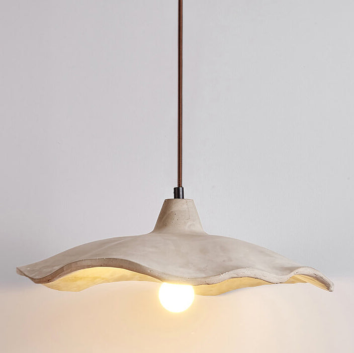 Industrial Concrete Hanging Light 10 in Yellow Ceiling Pendant Hardwired E26 Socket Adjustable Cord Kitchen Dining Room Bedroom Entryway Rus | Thomler