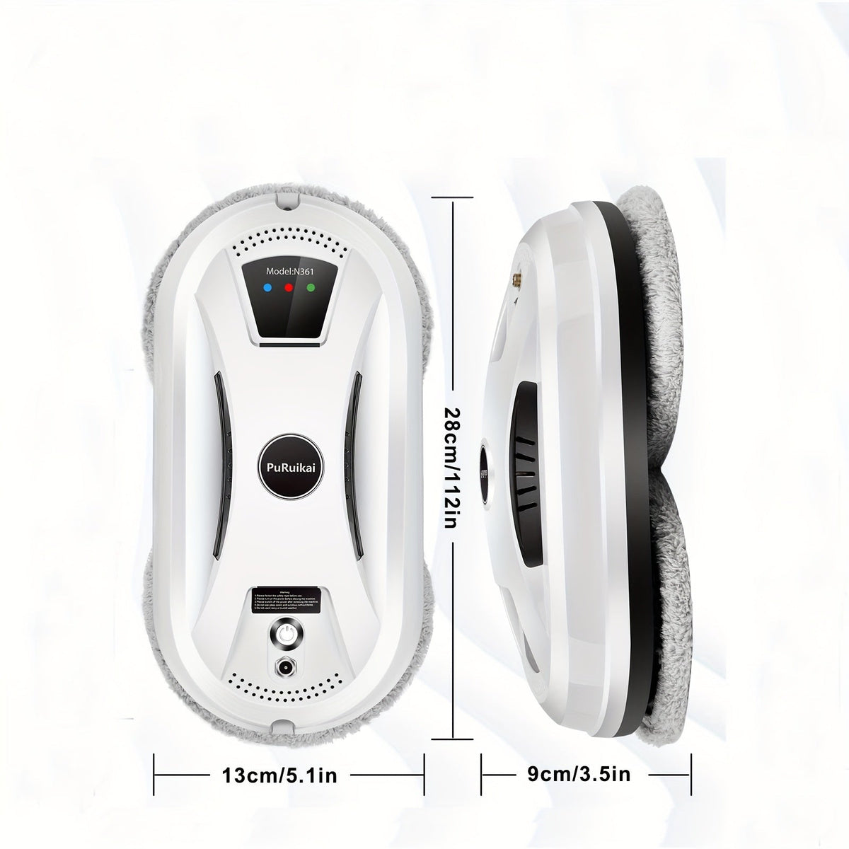 Robotic Window Cleaner with Remote Control for Glass Doors, Mirrors & Windows | Thomler