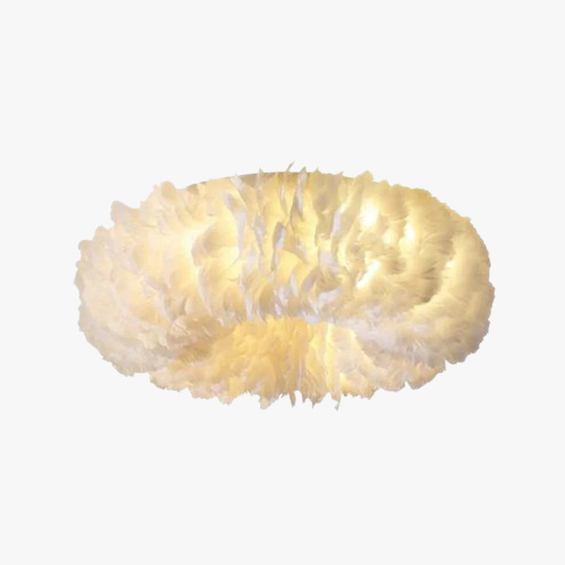 Feathered LED-Deckenleuchte (bündig montiert), 40W, für Schlaf- und Wohnzimmer, modernes Schicht-Design, sanftes warmweißes Innenlicht | Thomler