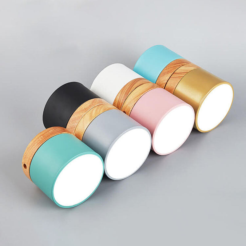 Compact Surface-Mount LED Light Fixture 4 in Round Multi-Color Adjustable Temperature for Entryways