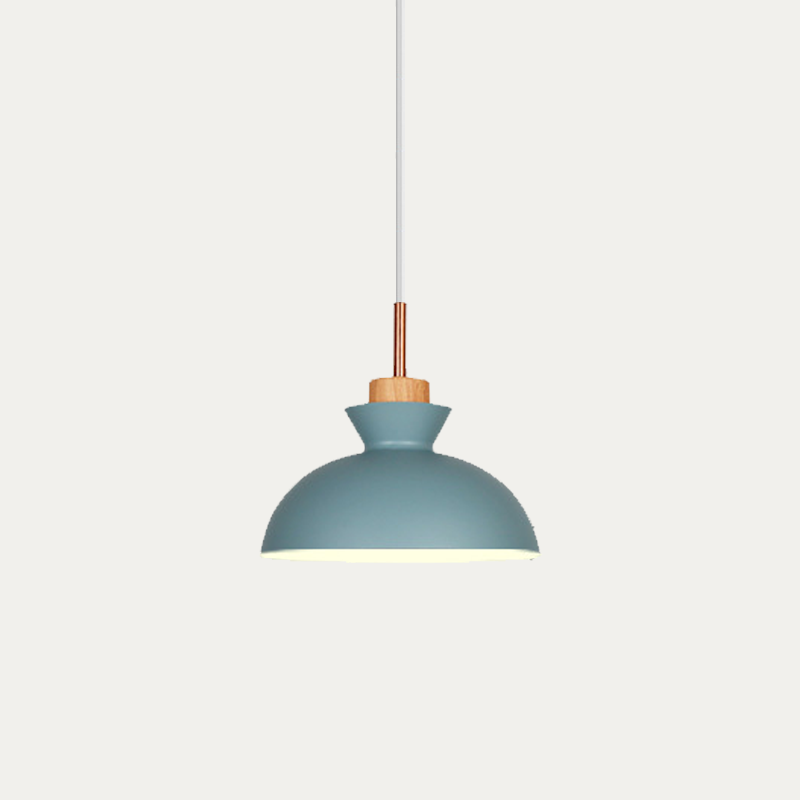 Lámpara colgante de madera de 11 pulgadas con casquillo E27, lámpara de techo nórdica moderna para dormitorio, sala de estar, comedor, isla de cocina, vestíbulo y pasillo | Thomler