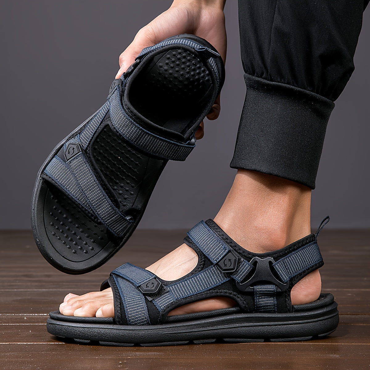 Men's Breathable Hiking Sandals with Adjustable Straps & Non-Slip Rubber Sole for Outdoor Adventures, Camping, Trekking & Trail Walking