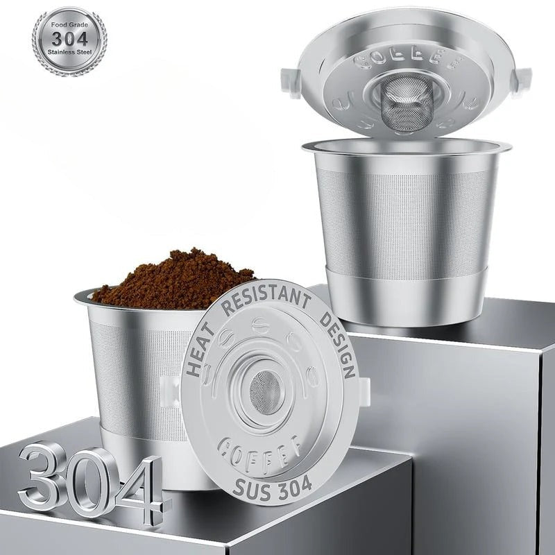 Nachfüllbare Kaffeekapsel aus Edelstahl für gemahlenen Kaffee, Tee & Kakao – Wiederverwendbarer Filter-Kapsel mit 11 g Fassungsvermögen für die tägliche Zubereitung | Thomler
