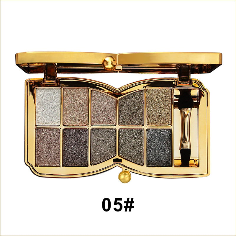 10-Color Glitter Eyeshadow Palette Shimmer Mineral Makeup for Parties Weddings Everyday Looks Highly Pigmented Long-Lasting Eye Shadow | Thomler