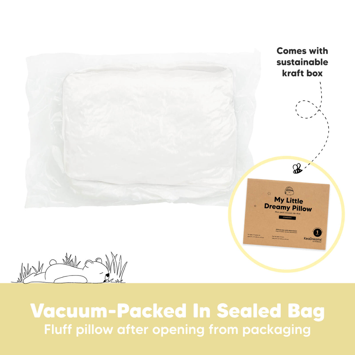 1-Pack Toddler Pillow Without Pillowcase