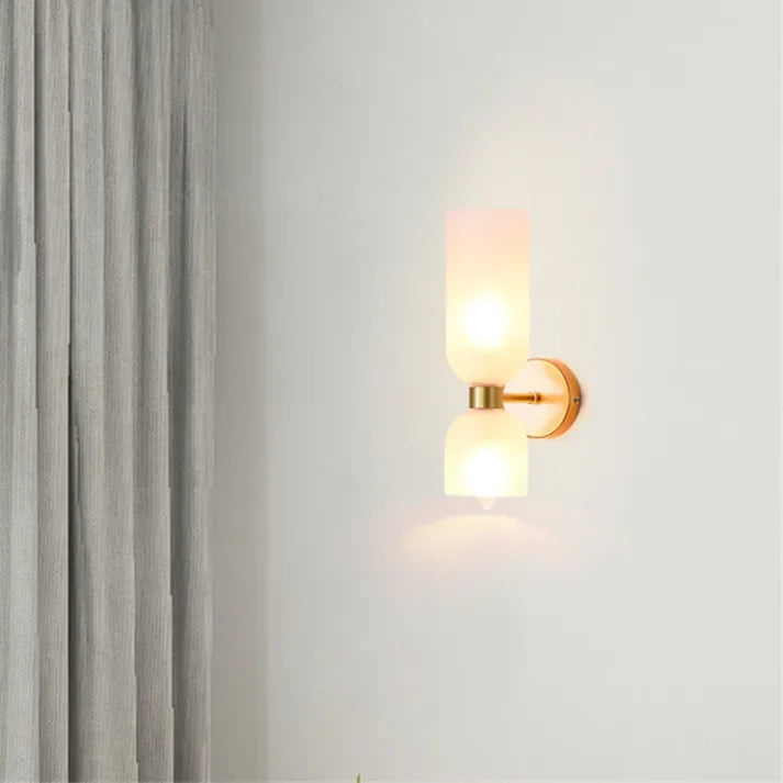 Porcelain Sconce Light Fixture 16 Inch Height Pivoting Arm for Bedroom Hallway Living Room Reading Nook Contemporary White Gray Blue Clear | Thomler