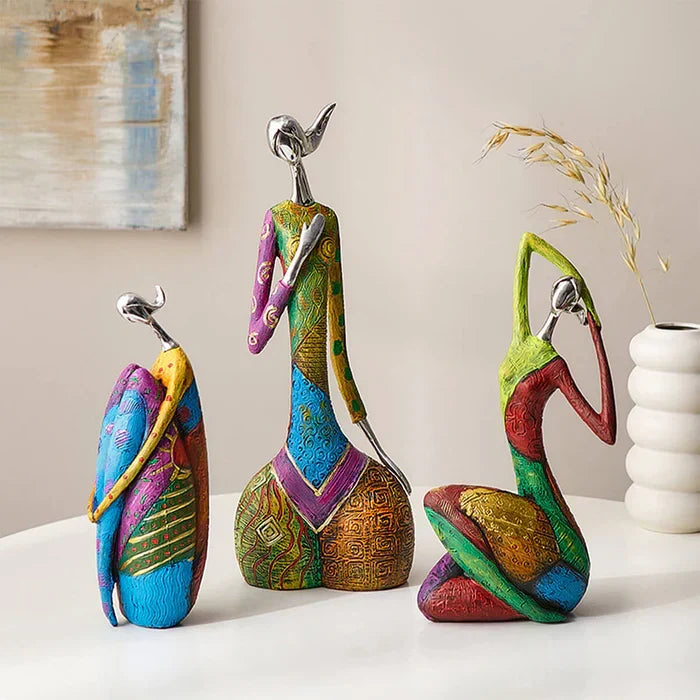 Resin Figurine Statue for Shelves Tabletop Display Home Decor Accent Piece Modern Contemporary Art Object for Living Room Bedroom Office | Thomler
